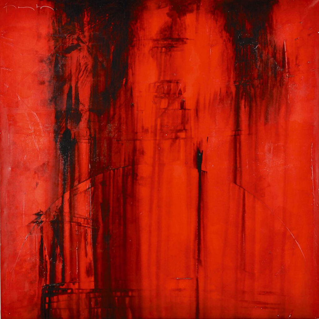 Félix Toranzos, De la serie Pentimento, 2013 Técnica mixta sobre tela 150 x 150 cm © Fernando Franceschelli