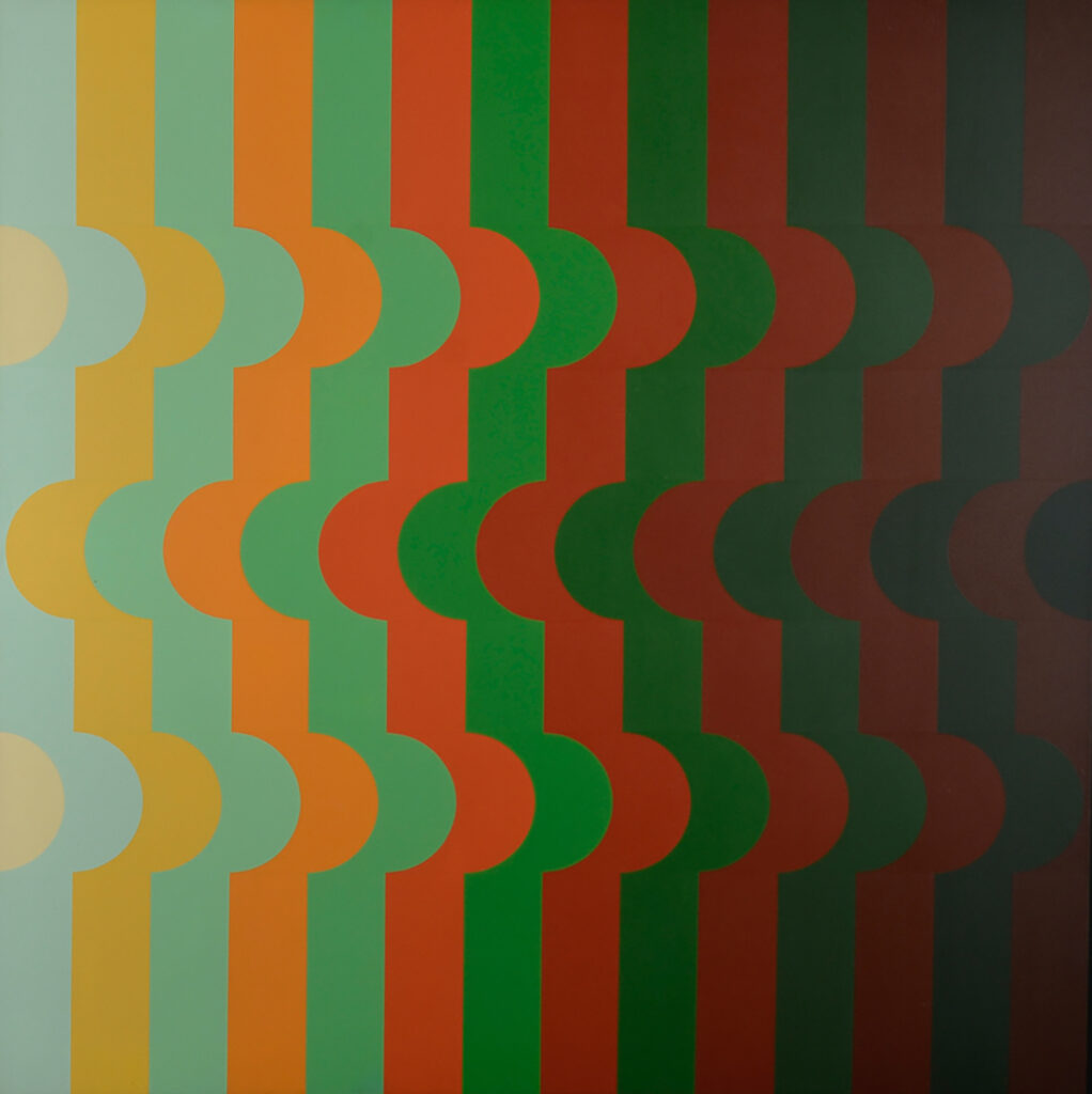 Enrique Careaga, Déplacements ondulaires, 1969/2005 Acrílico sobre tela 150 x 150 cm © Fernando Franceschelli